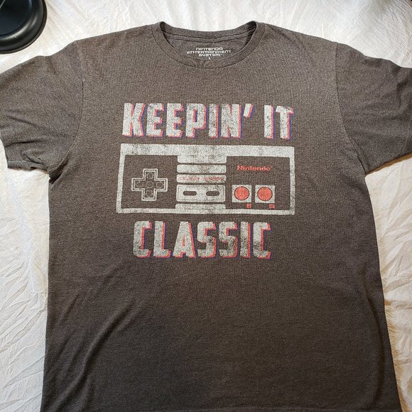 Men's Nintendo Grey Tshirt - Picture 1 of 3